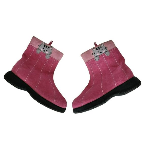 Munchkin Other - Munchkin Kids Girls Pink Peek A Boo Pink Snow Winter Ankle Boots Size 7W